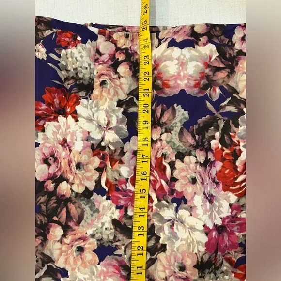 Talbots Womens Plus Lined Floral Boho Carrier Pencil Skirt Back Zip  22W New - Picture 13 of 14